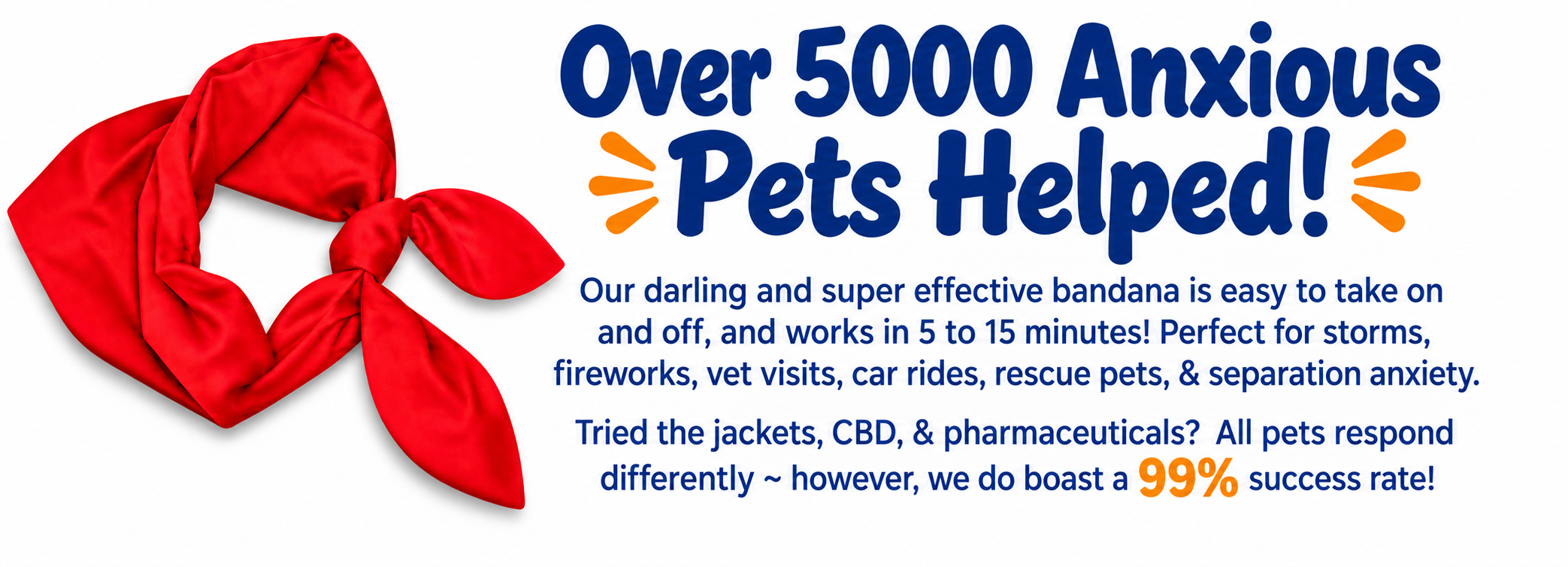 Over 5000 anxious pets helped